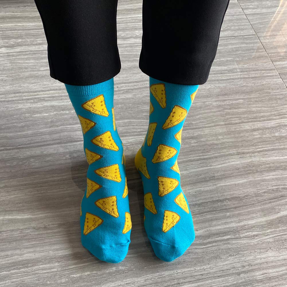 Men's Fun Crew Socks - Colorful Cotton Novelty Casual Dress Socks for Work, Party & Everyday Wear