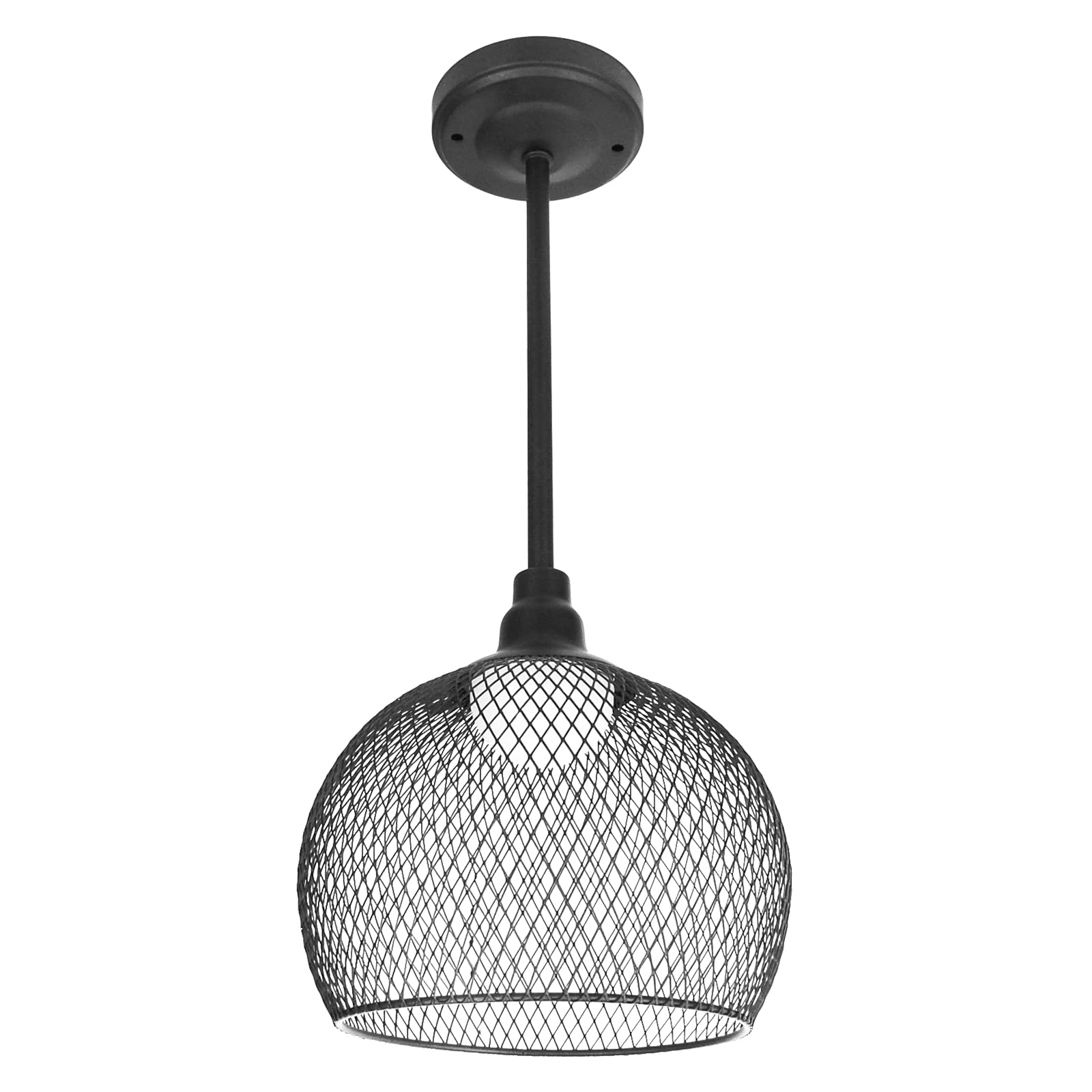 12V DC RV LED Pendant Light with Cage Shade - Matte Black Automotive & Kitchen Lighting for RV, Camper, Dining Room & Home Decor | No Switch Included | Energy Efficient LED Fixture
