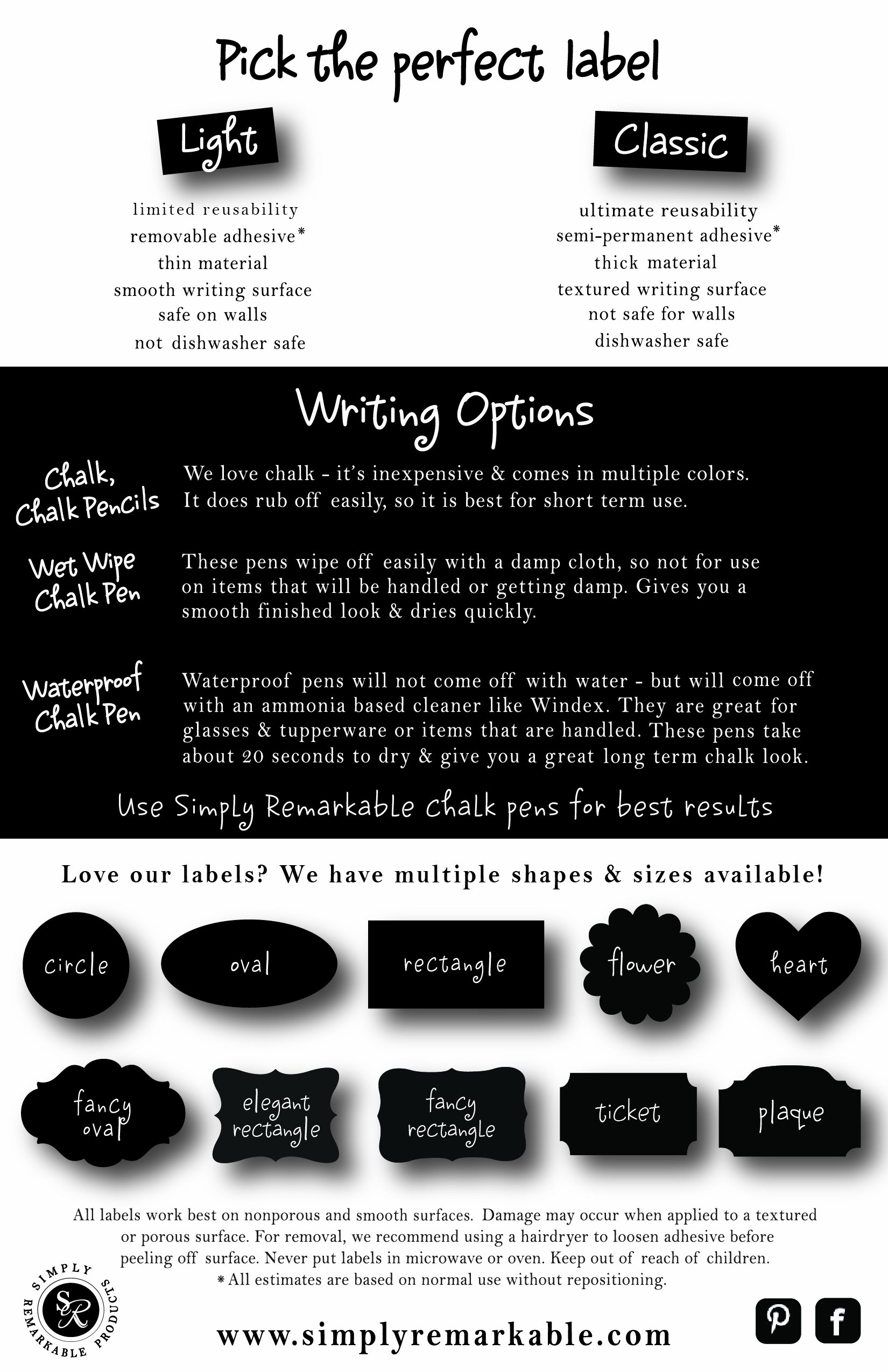 Flower Chalkboard Labels - 36 Reusable Adhesive Stickers for Organizing