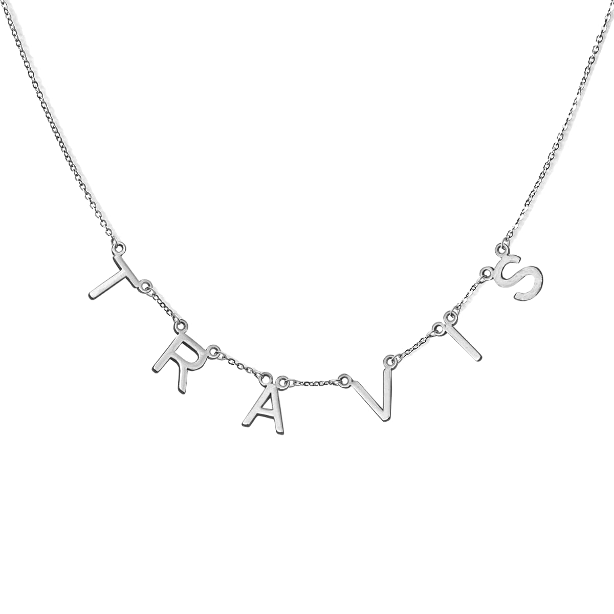 Custom Personalized Name Necklace for Women - 14K Gold Plated Silver Letter Necklace - Unique Gift for Her, Birthday, Anniversary, Valentine's Day