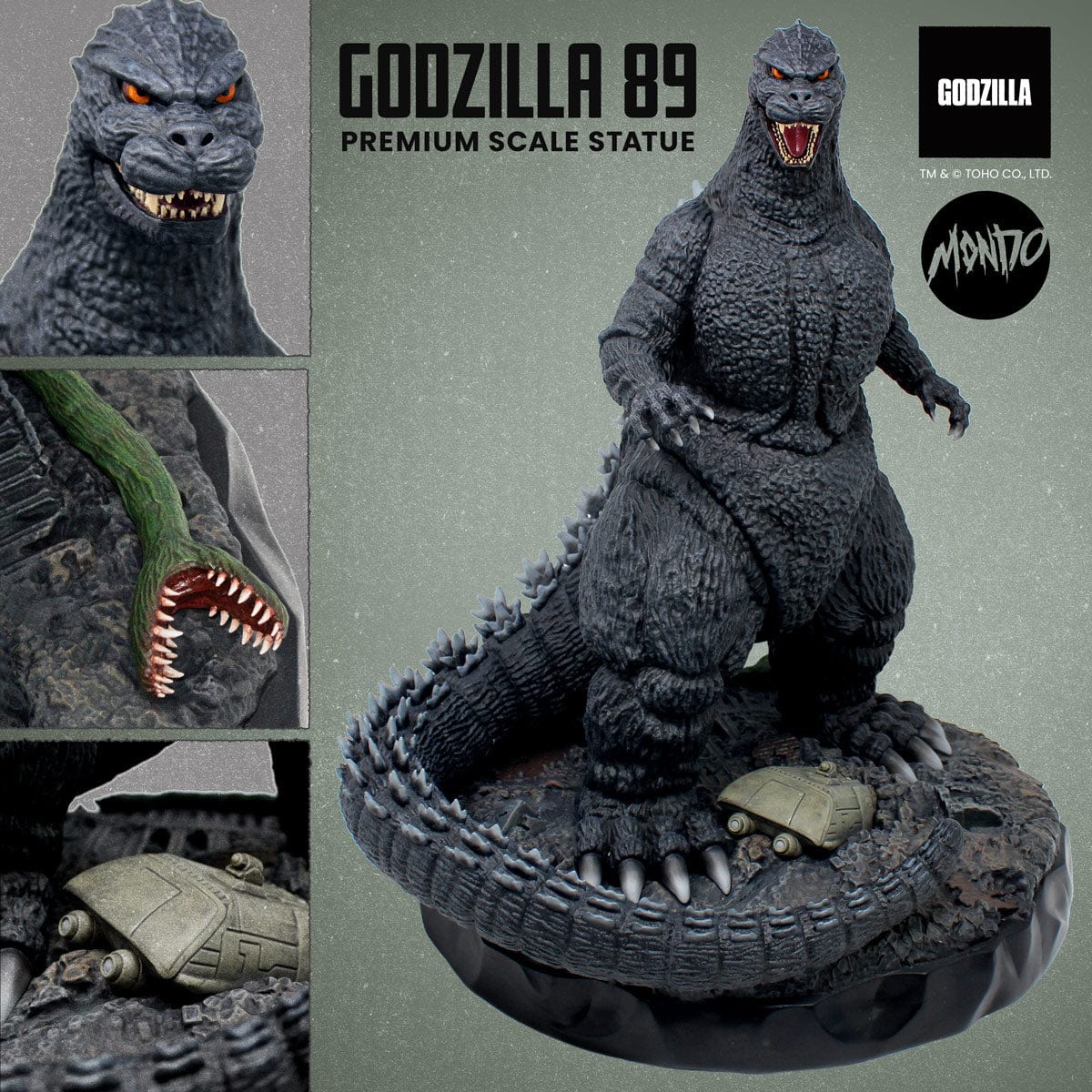Godzilla 1989 Premium Scale Collectible Statue - Highly Detailed Movie Monster Figure for Display & Home Decor - Perfect for Anime Fans & Collectors
