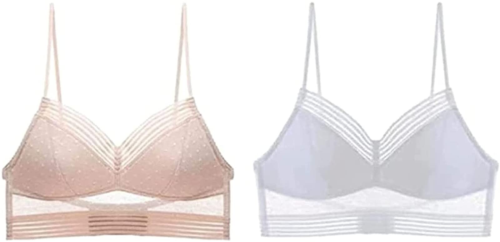 Starry Bra - Wireless Low Back Lace Bra for Women | U-Back Lifting Design | Comfortable Support for Evening Wear & Special Occasions