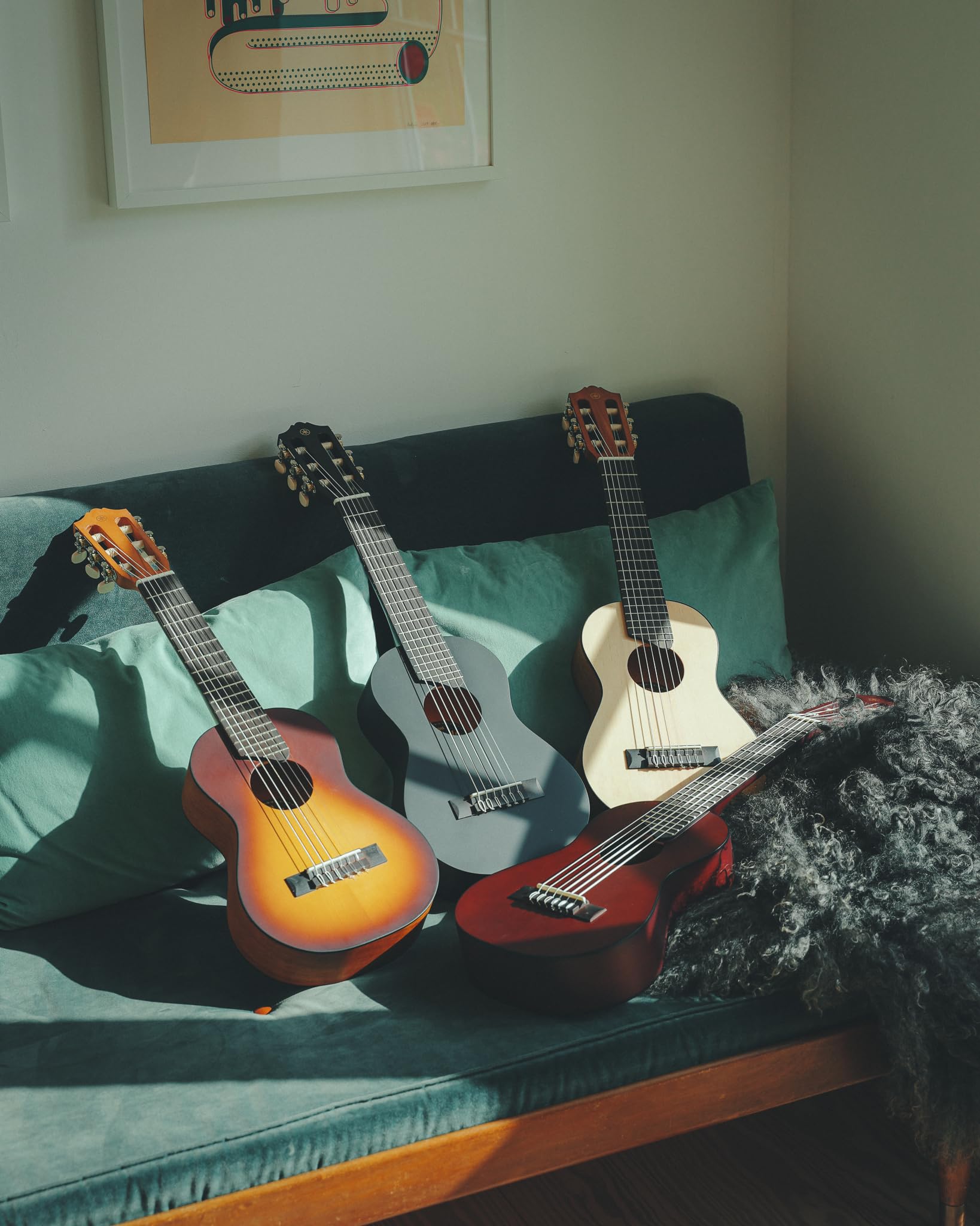 Yamaha GL1 Mini 6-String Nylon Guitalele Black - Perfect for Travel, Beginners & Small Hands | Portable Guitar Ukulele Hybrid for Camping, Beach & Home Practice