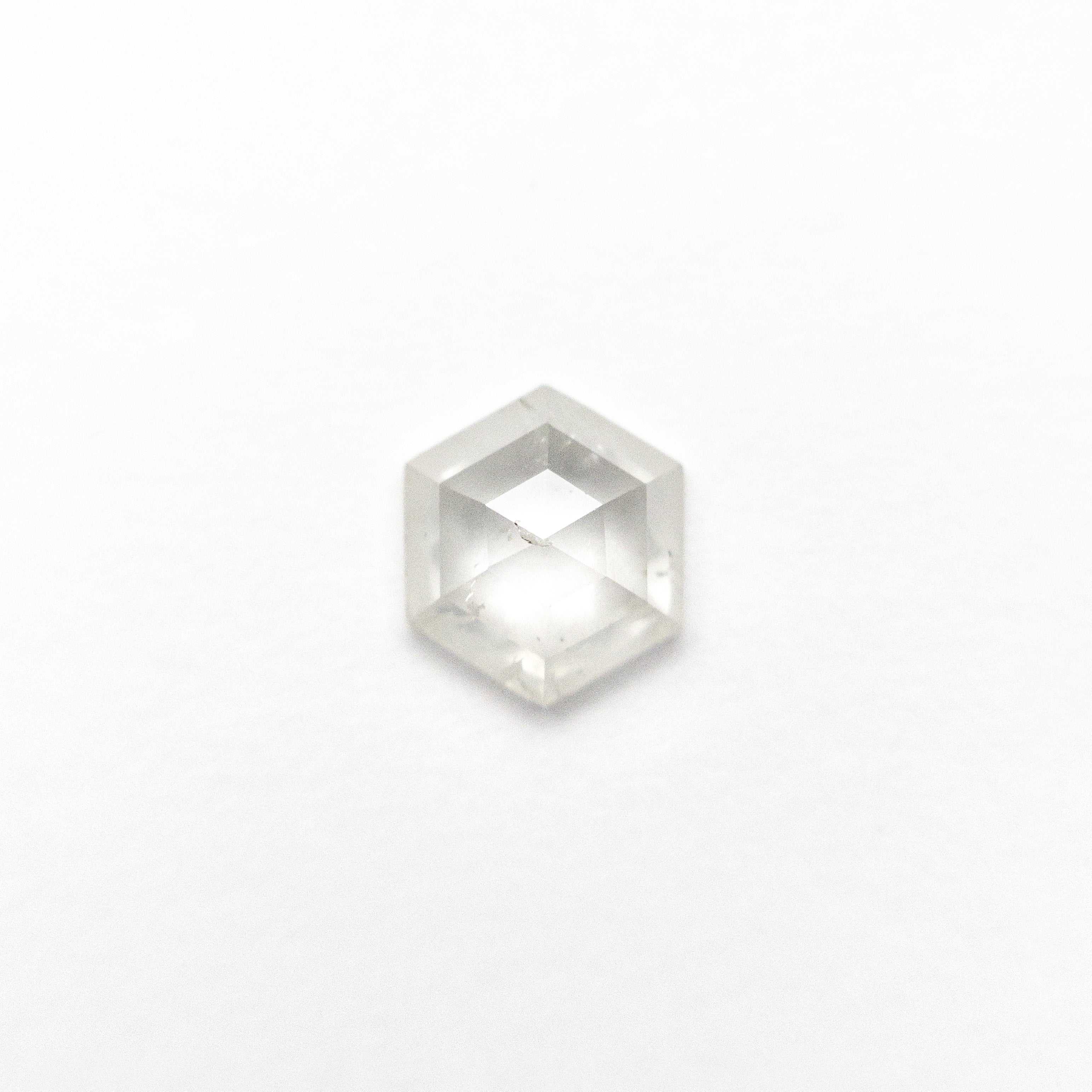 0.61ct Hexagon Rose Cut Diamond - 5.94x5.15x2.42mm Loose Gemstone for Jewelry Making (Item #25457) - Perfect for Engagement Rings, Earrings & Custom Jewelry Designs