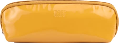 GAFF 100% Genuine Patent Leather Makeup Bag for Women - Waterproof Cosmetic Pouch & Travel Organizer (Mustard Yellow) | Perfect for Makeup Storage, Travel Essentials & Gift Ideas
