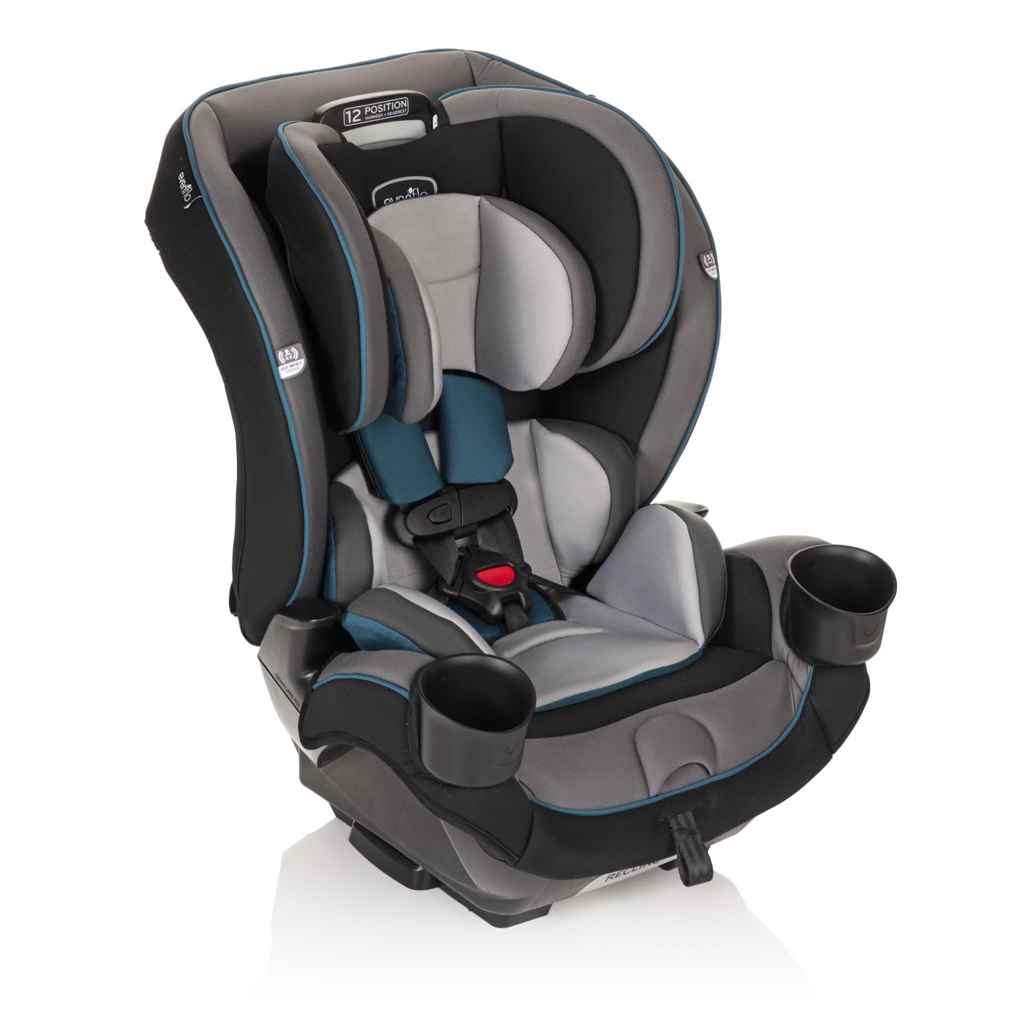 Evenflo EveryKid 3-in-1 Convertible Car Seat for Toddlers & Kids | Rear-Facing, Forward-Facing & Booster Mode | Ontario Gray | Safe & Comfortable for Long Rides & Travel
