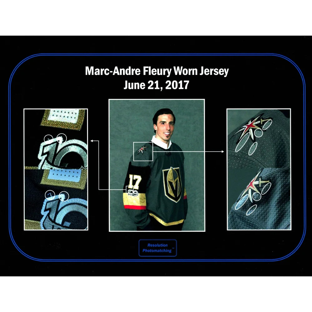 Authentic Marc Andre Fleury Signed Vegas Golden Knights NHL Expansion Draft Jersey 6/21/17 with JSA COA - Perfect for Hockey Collectors, Sports Memorabilia Displays, and NHL Fan Gifts