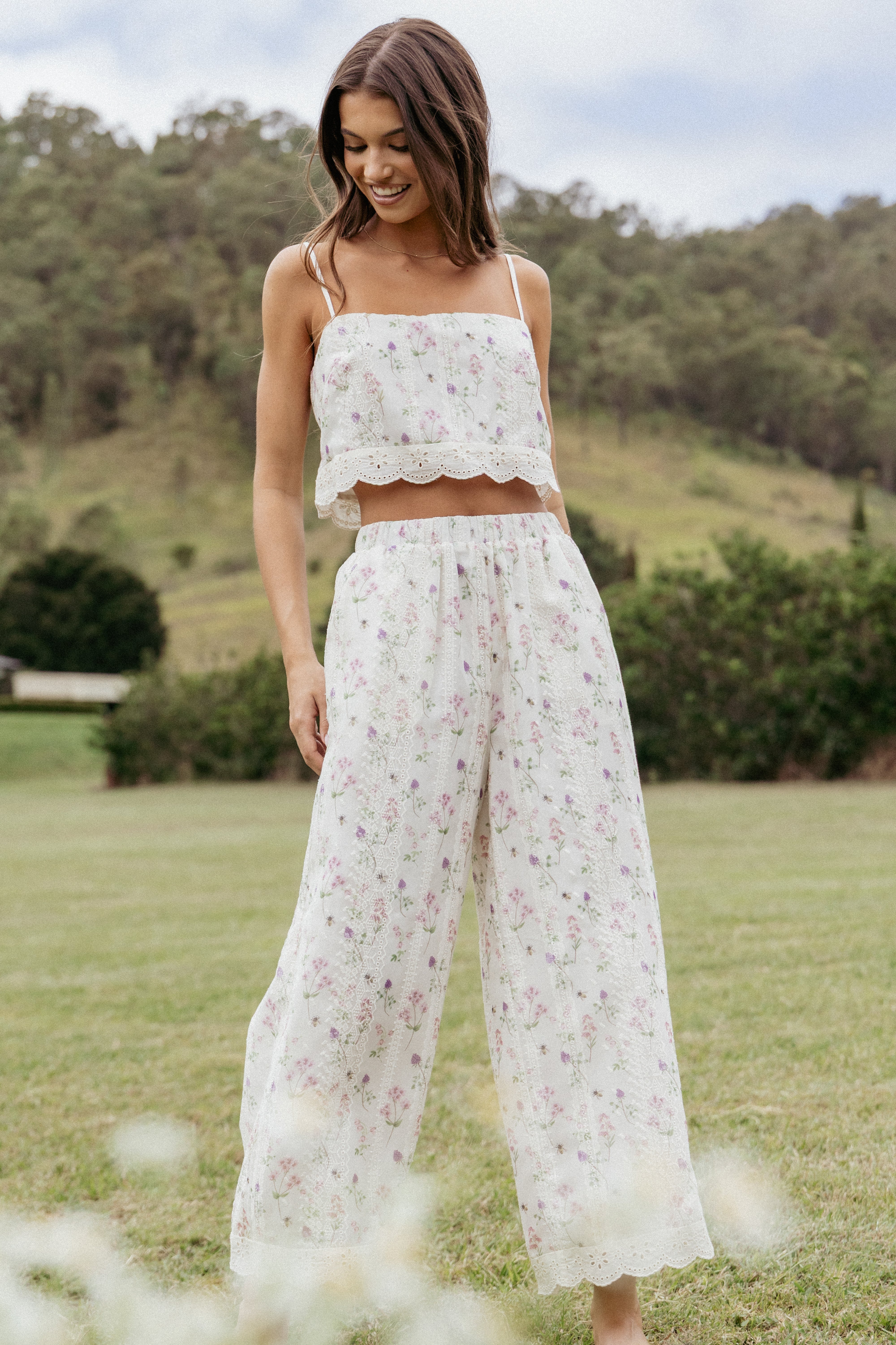 Alison Women's Pink Floral Two Piece Set - Casual Summer Outfit for Beach, Vacation & Date Night