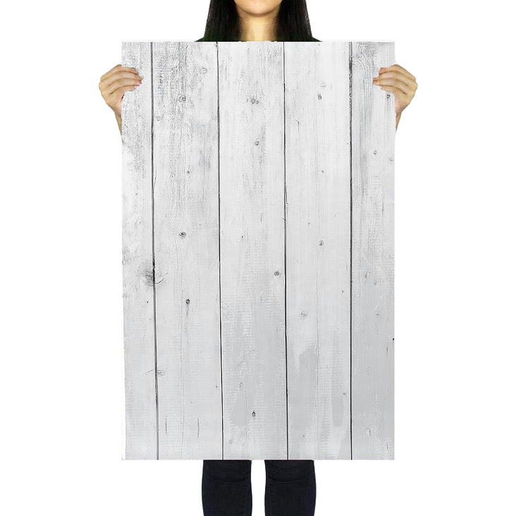 Whale Beach White Wash Wooden Flat Lay Backdrop for Instagram - 56cm x 87cm - Perfect for Product Photography, Social Media Content & Blogging Backgrounds