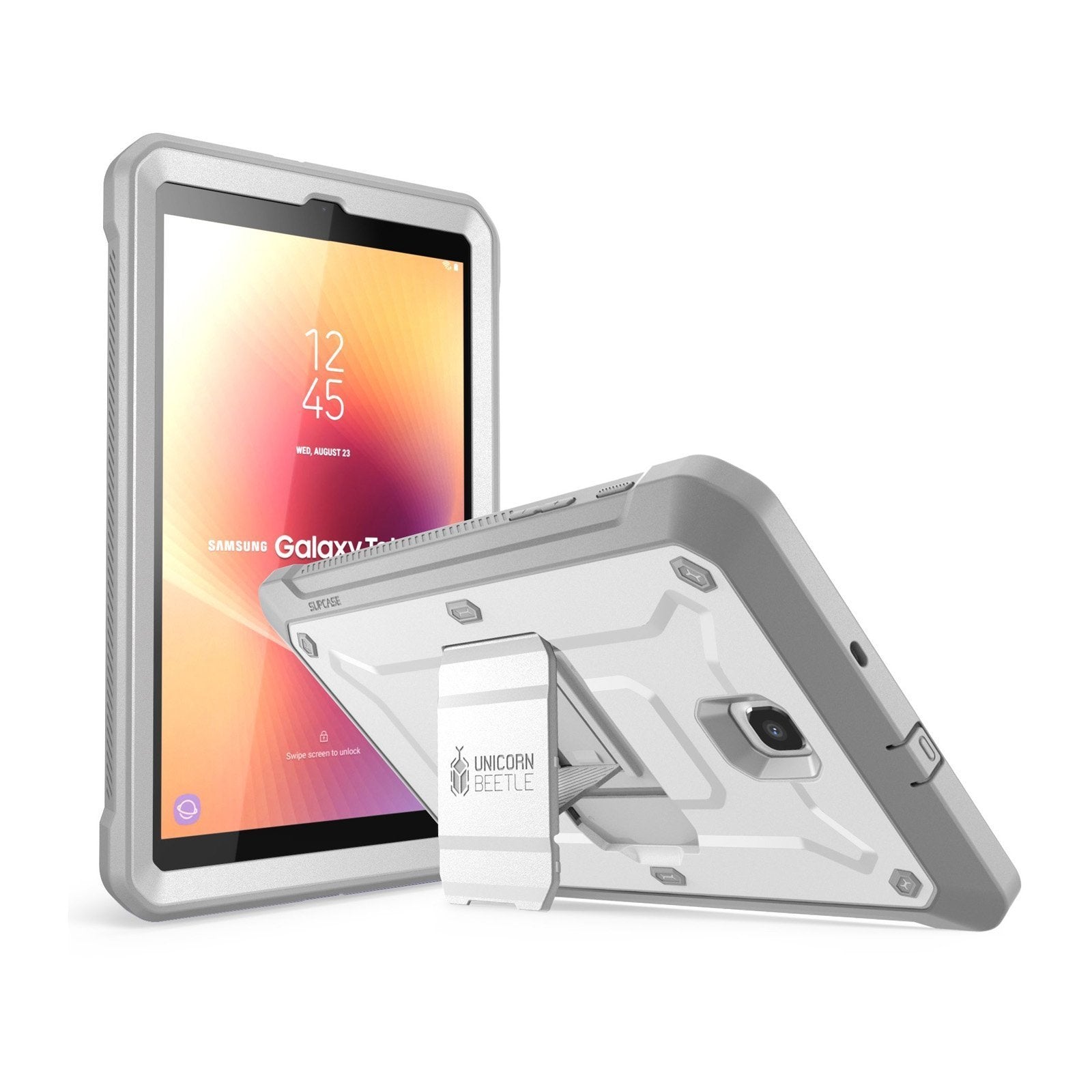 Samsung Galaxy Tab A 8 Inch (2018) Shockproof Rugged Case - Unicorn Beetle Pro Series in White | Perfect for Outdoor Adventures, Construction Sites & Kids' Protection