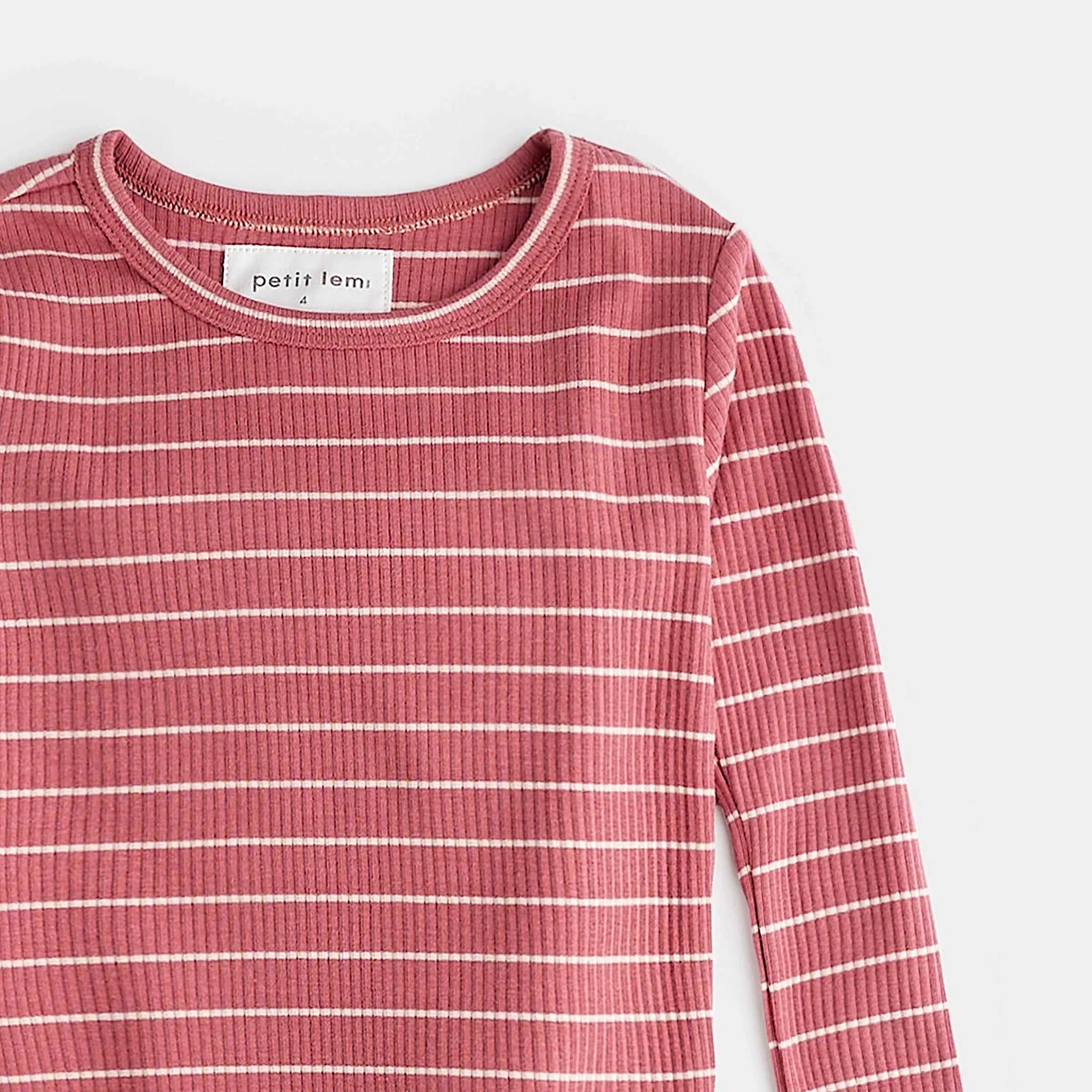 Organic Modal Rib Pajama Set for Baby & Toddler - Soft Raspberry Stripe Sleepwear | Comfortable Cotton Alternative for Nighttime & Naptime