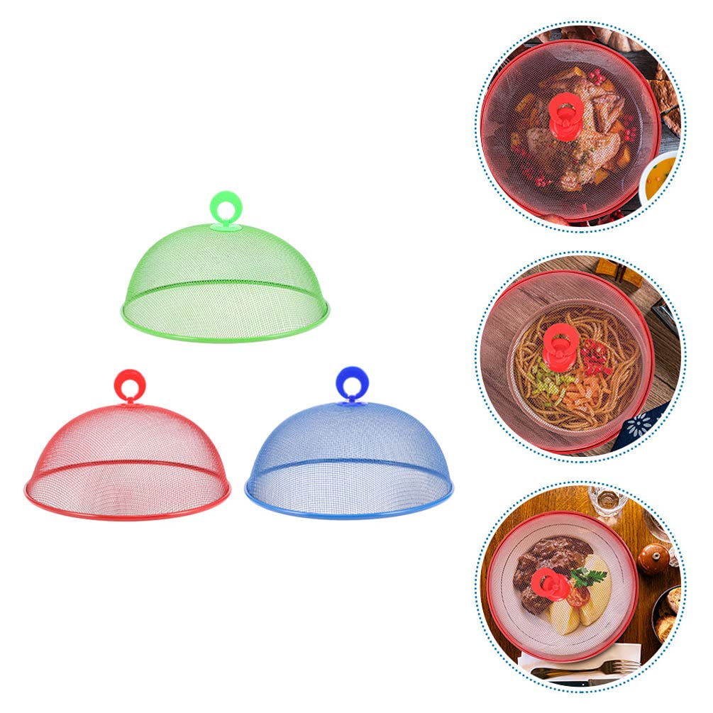 OSALADI 3-Piece Food Cover Set - Reusable Dish Protectors & Picnic Food Tents for Outdoor Dining, Parties, and Buffet Serving | BPA-Free Mesh Food Covers for Flies and Bugs Protection