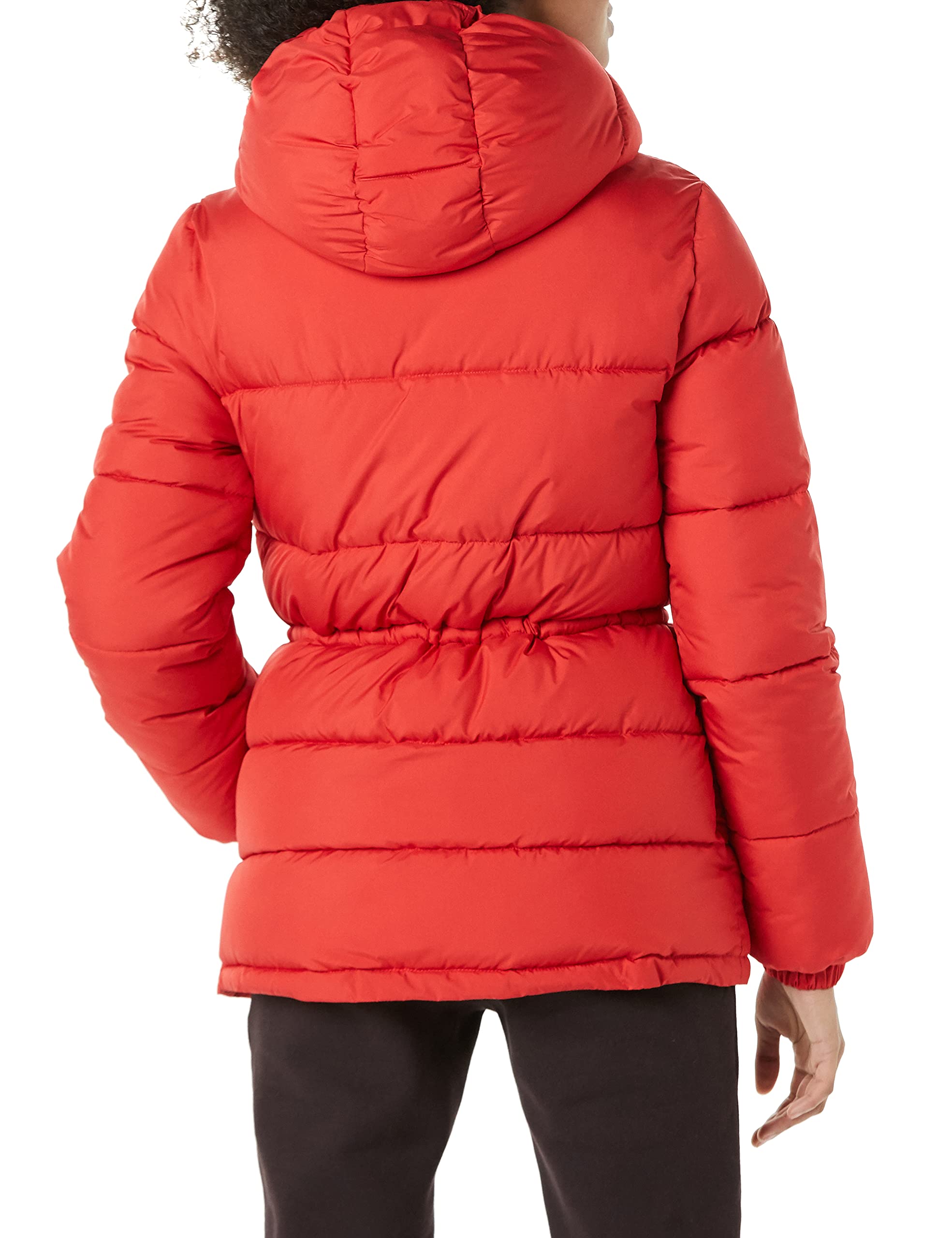 Amazon Essentials Women's Heavyweight Down Jacket with Adjustable Drawstring Waist - Warm Winter Coat for Cold Weather, Outdoor Activities & Daily Commute