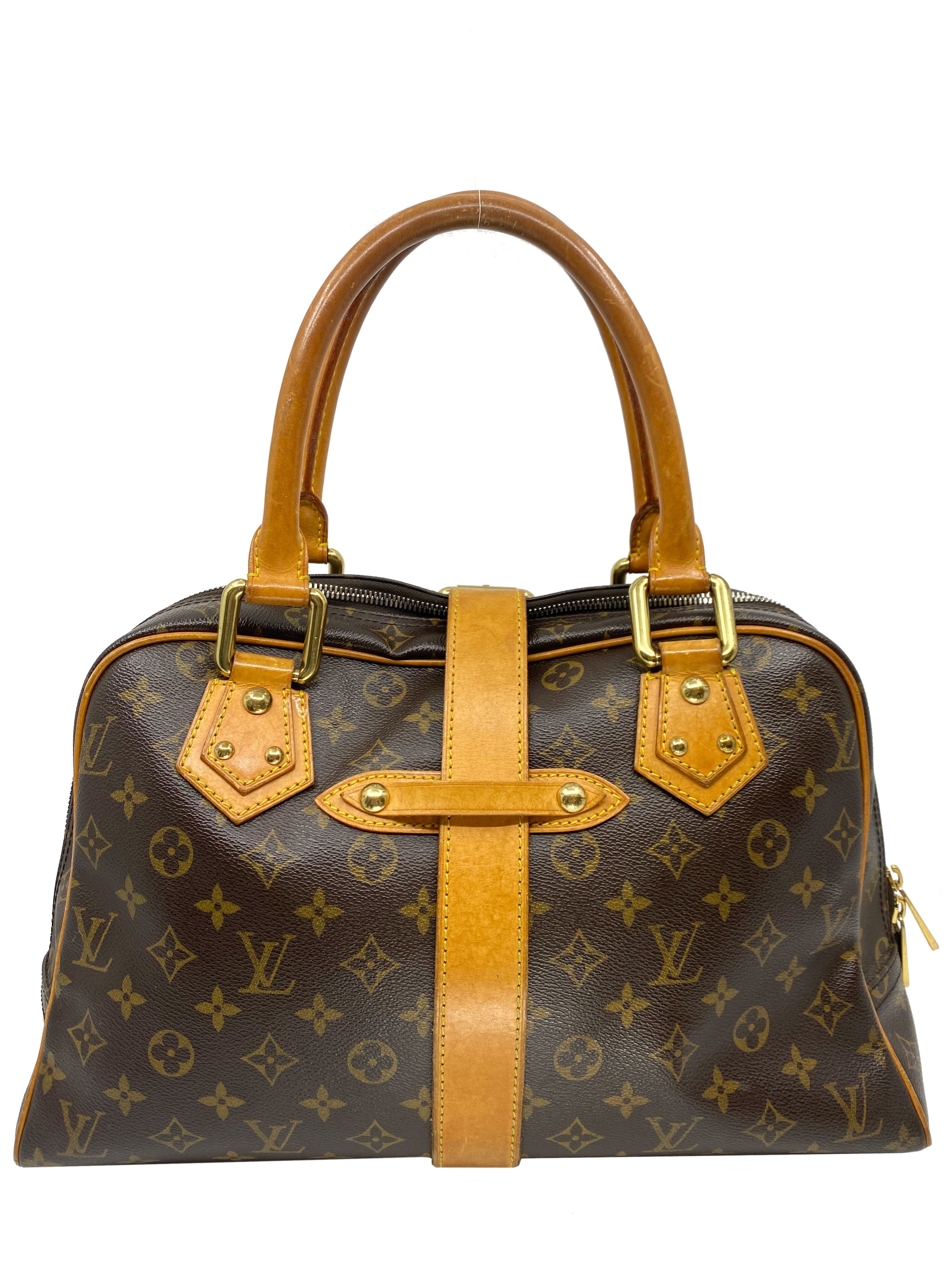 Authentic Louis Vuitton Monogram Canvas Manhattan GM Handbag - Luxury Designer Tote for Women, Perfect for Work, Travel & Everyday Use