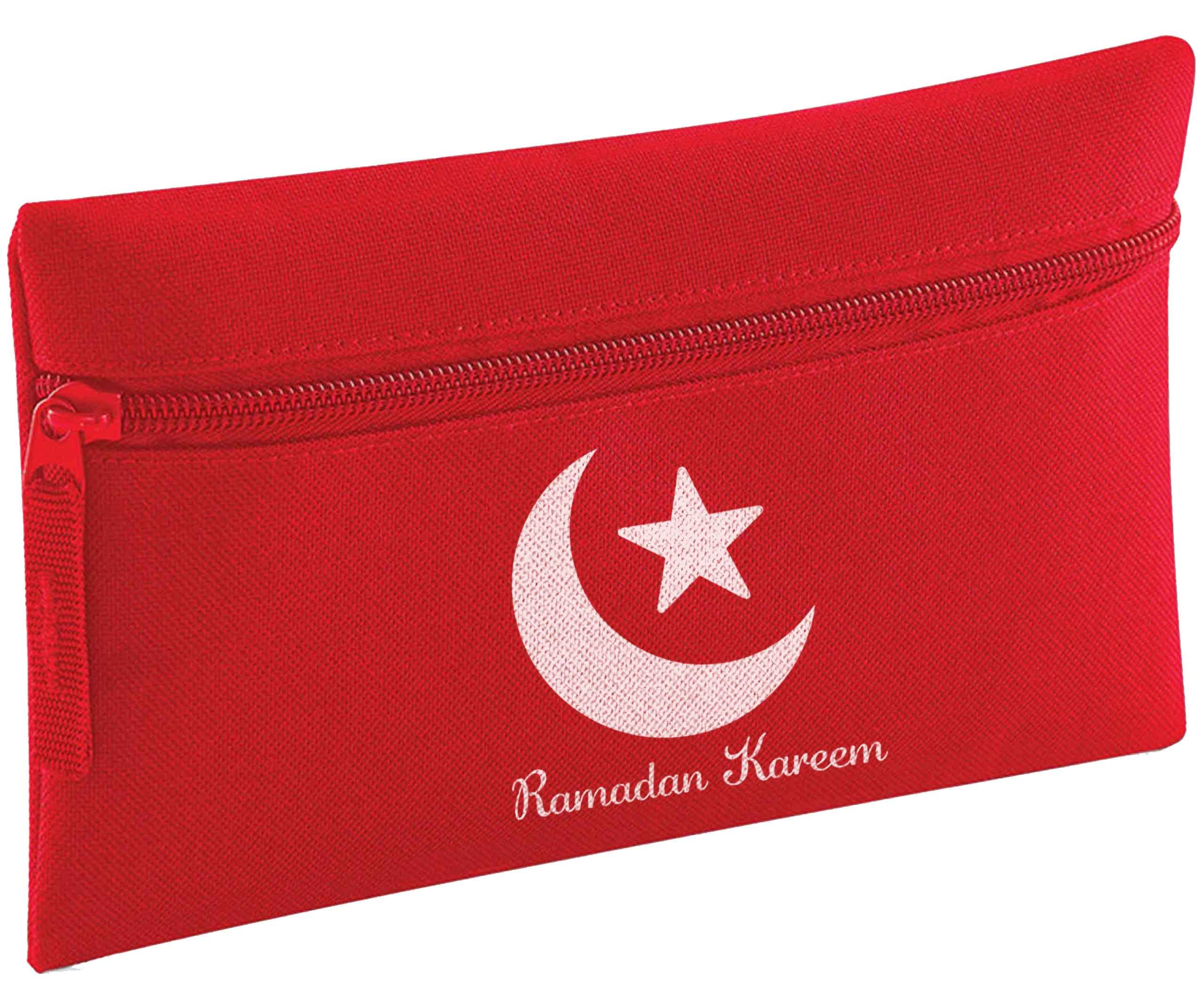 Flox Creative Red Pencil Case for School & Office Supplies - Perfect for Ramadan Kareem Gifts, Students, Teachers & Back to School Essentials
