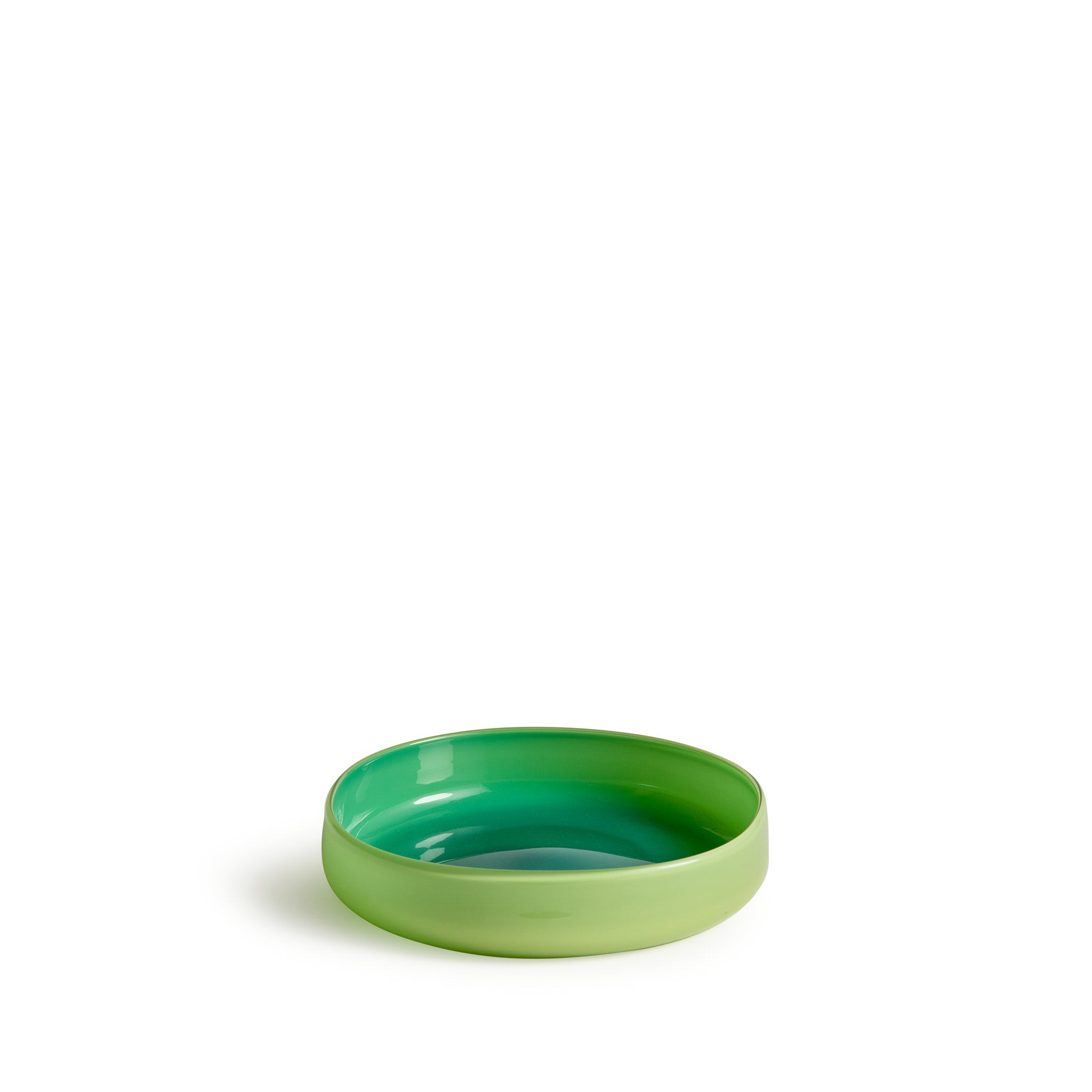 Eco-Friendly Green Ceramic Shallow Bowl - Perfect for Salads, Soups, and Home Decor | Microwave & Dishwasher Safe