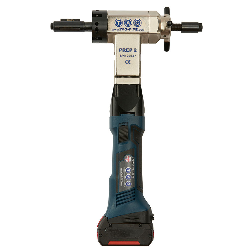 B&B Pipe Tools 8050 BATT Tag Prep 2 Battery Powered Pipe Cutter (1/2