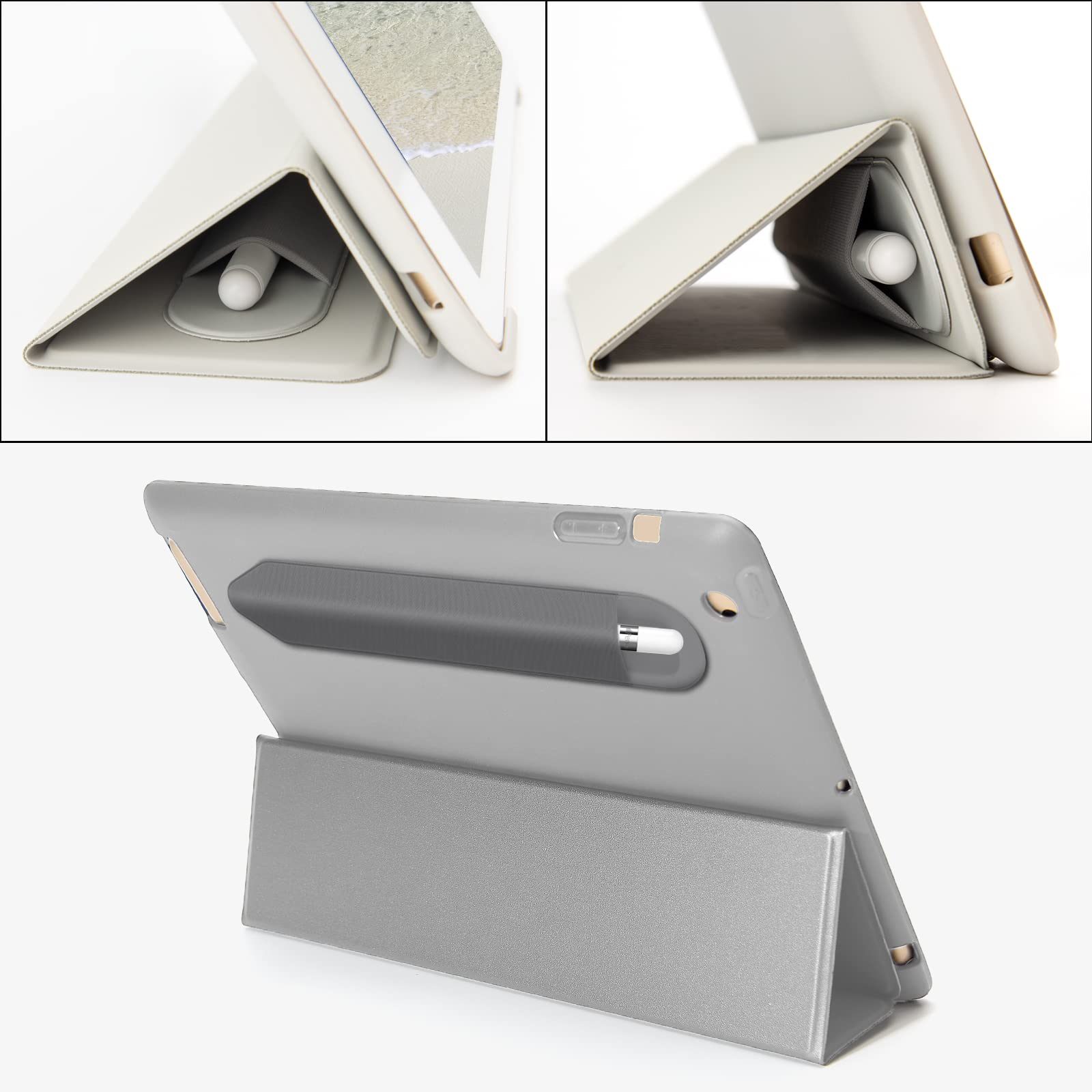 Apple Pencil Holder 3-Pack for 1st/2nd Gen - Gray Stylus Sleeve for Artists & Students