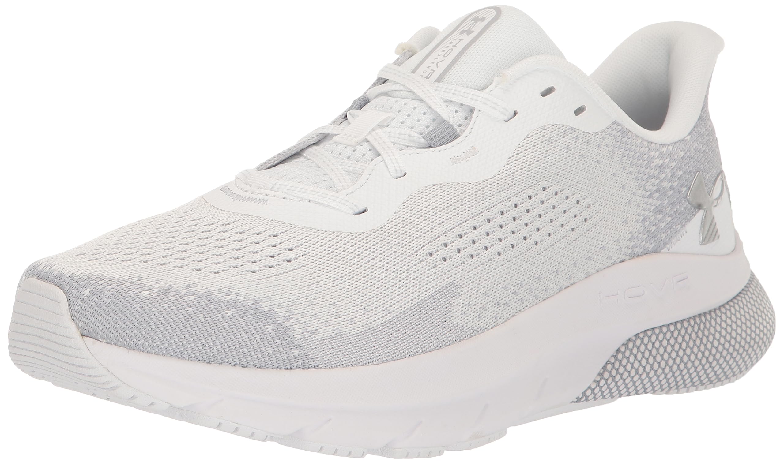 Under Armour Women's HOVR Turbulence 2 Running Shoes - Lightweight, Cushioned, Stabilizer-Free Design in White/White/Metallic Silver | Perfect for Road Running, Gym Workouts & Daily Training