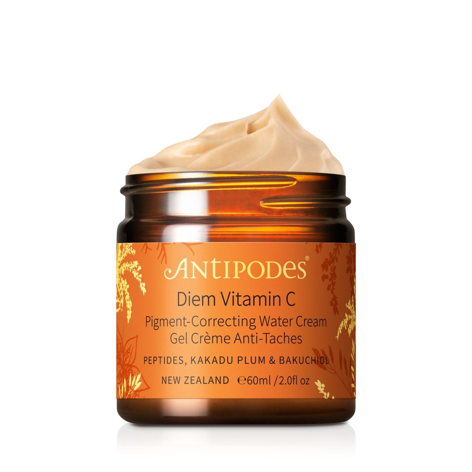 Antipodes Diem Vitamin C Brightening Cream - Pigment Correcting & Hydrating Face Moisturizer for Dark Spots & Uneven Skin Tone | Day & Night Skincare Routine
