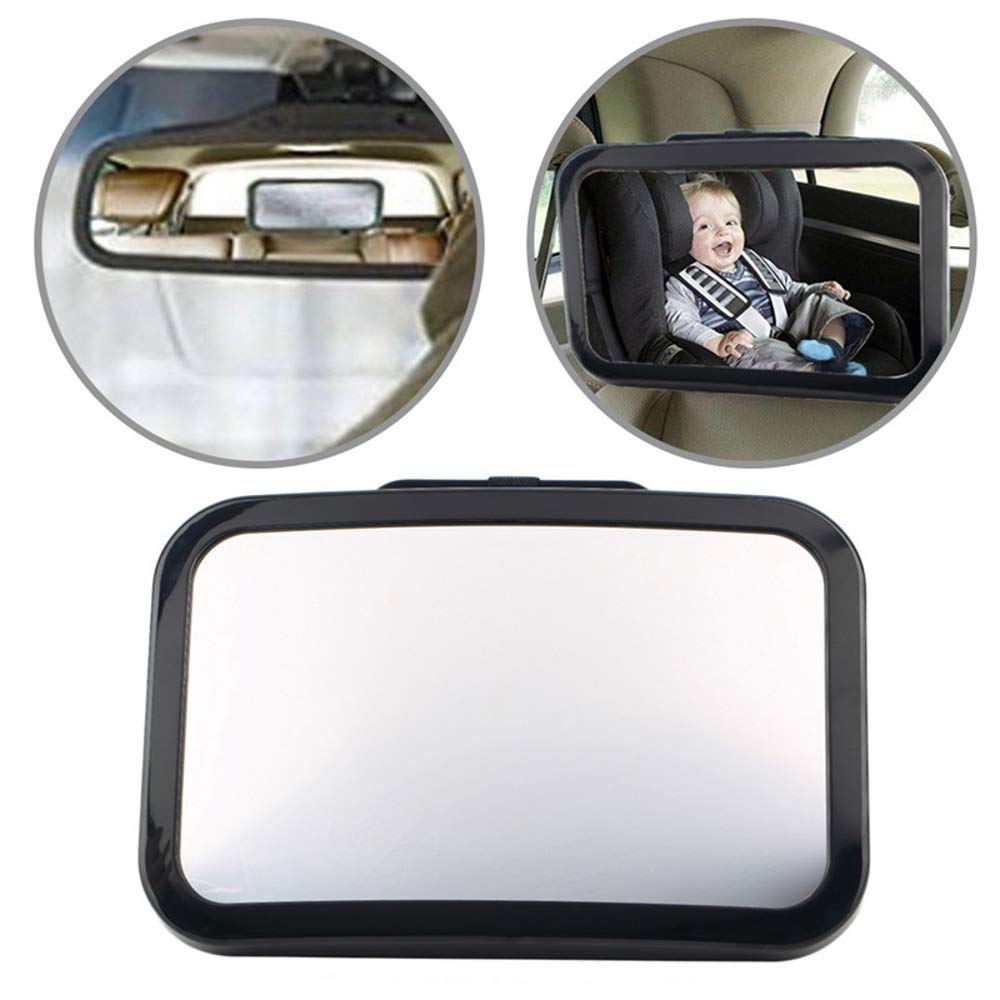 360° Rotatable Car Baby Safety Mirror - Rear View Headrest Monitor for Back Seat, Ideal for Parents to Watch Kids While Driving