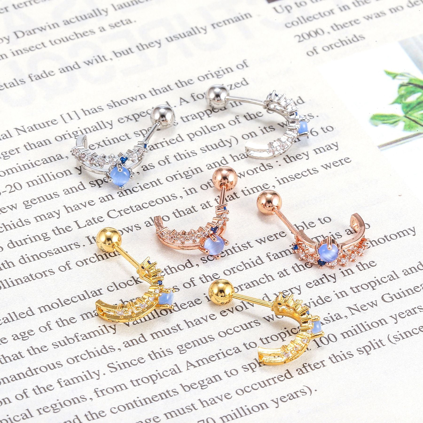 20G Star Emoji Conch Double Piercing Earrings - Trendy Cartilage Ear Jewelry for Women | EGD0382 | Perfect for Parties, Festivals and Everyday Fashion Accessories