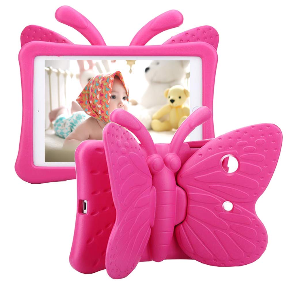 Cute Butterfly Shockproof EVA Foam iPad Case for Kids - Compatible with iPad 9th/8th/7th Gen (2021/2020/2019) 10.2