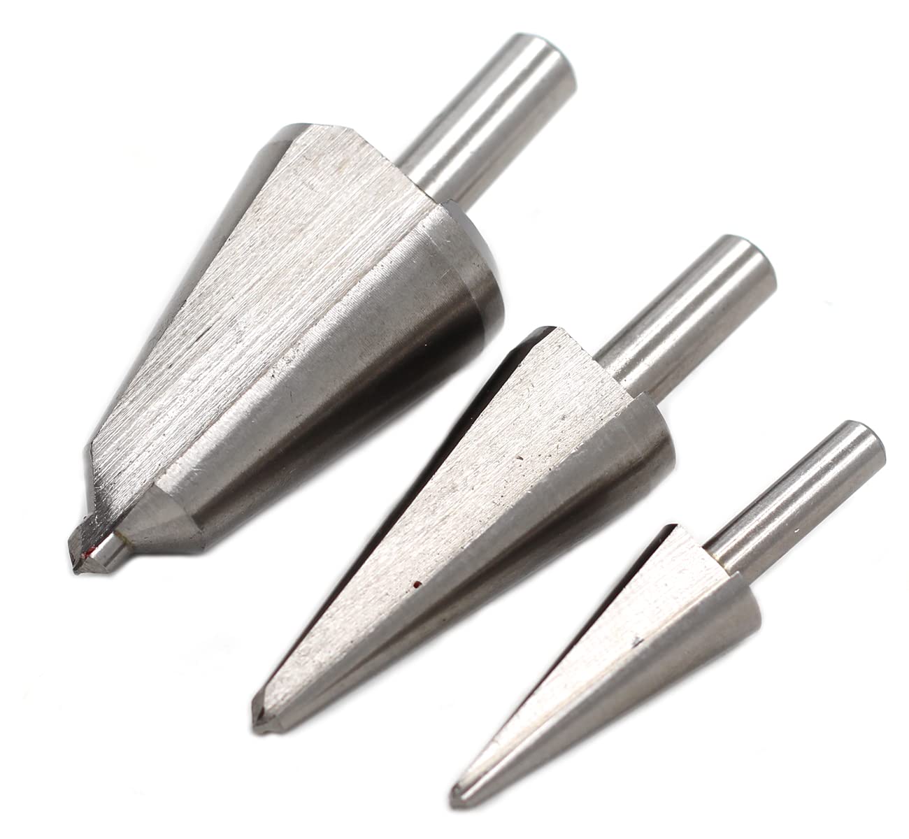3pcs HSS Taper Step Drill Bit Set (16-30.5mm, 5-20mm, 3-14mm) - High Speed Steel Cone Chamfer Cutter for Metal, Wood, Plastic - Perfect for DIY Projects, Home Repairs & Professional Use