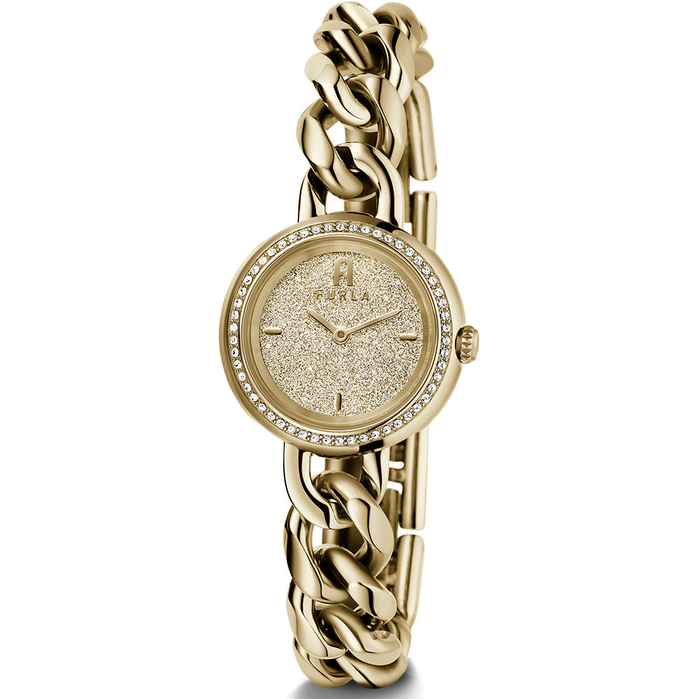 Furla WW00019012L2 Women's Leather Chain Round Shoulder Bag - Perfect for Work, Travel & Everyday Use