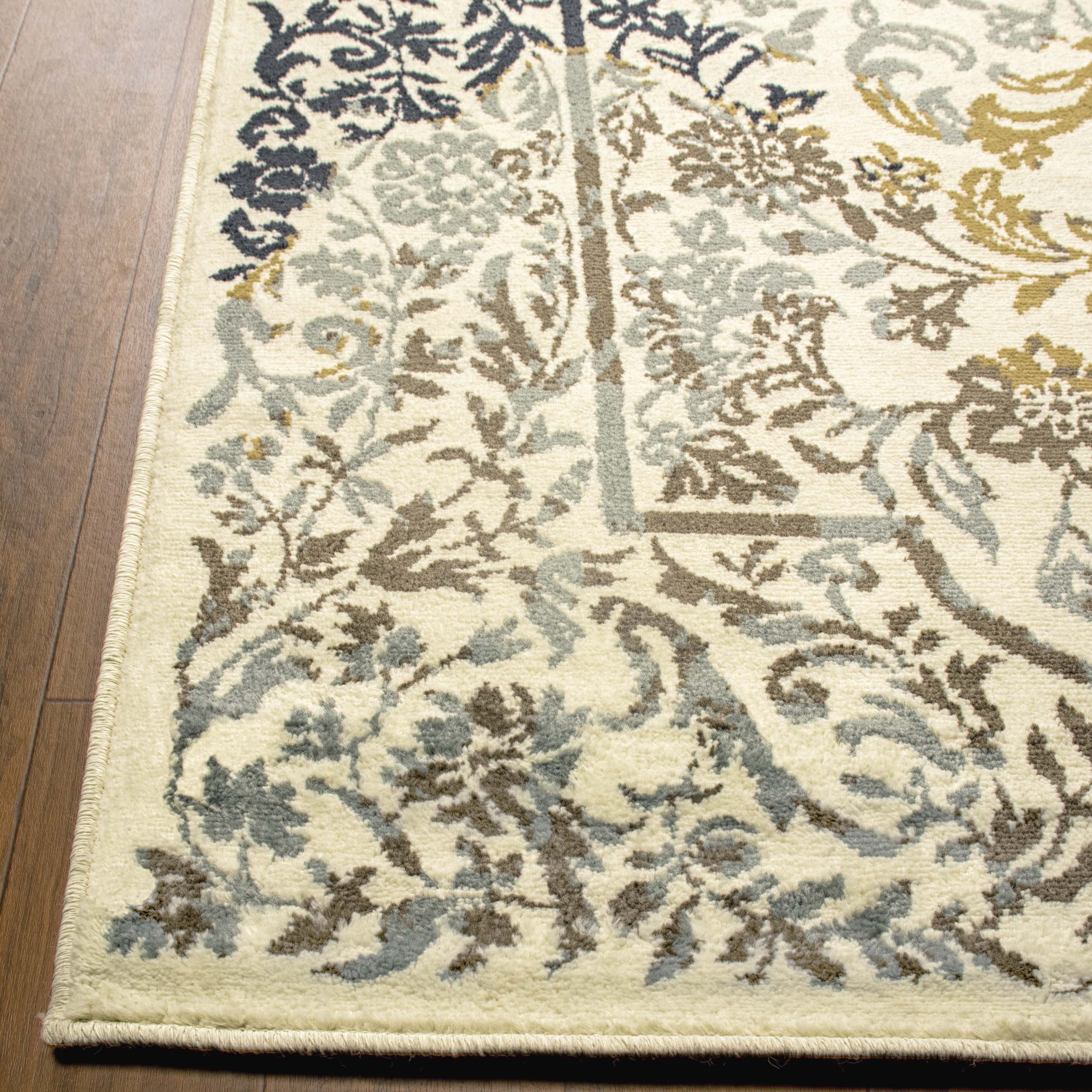 Ariza Transitional Floral Indoor Area Rug - Non-Slip Soft Living Room Carpet Runner for Bedroom, Hallway, Entryway - Home Decor Floor Mat