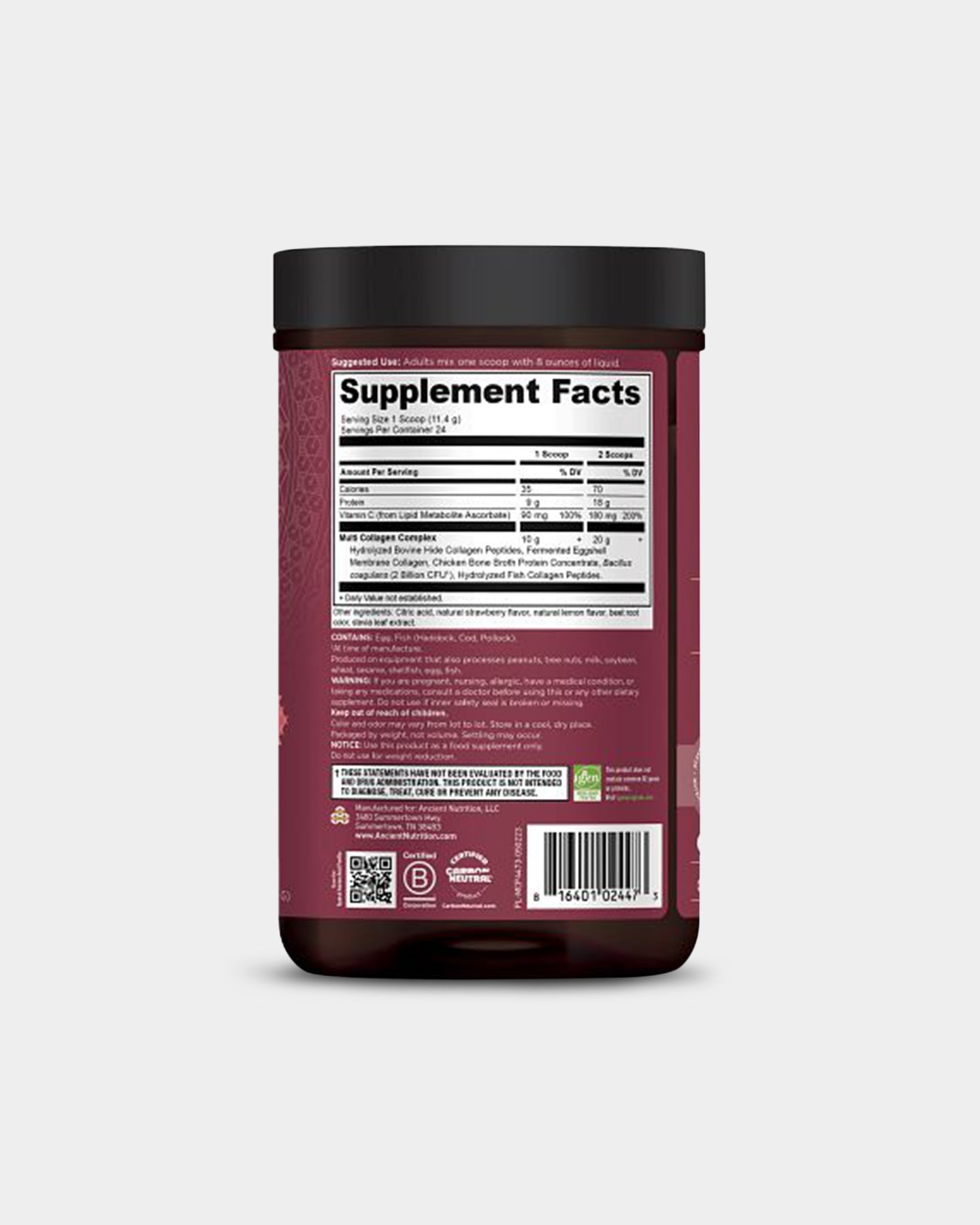 Ancient Nutrition Multi Collagen Protein Powder - 20g per Serving for Skin, Hair & Joint Support - Perfect for Smoothies, Coffee & Baking Recipes