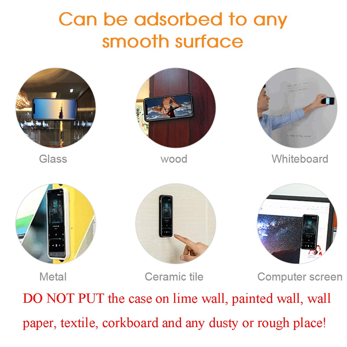 Anti Gravity iPhone 11 Pro Max Case - Sticky Selfie Suction Phone Cover for iPhone 11 Pro Max 6.5 Inch, Magic Nano Stick on Smooth Flat Surfaces with Dust Proof Film - Perfect for Hands-Free Selfies, Cooking, and Car Mounting