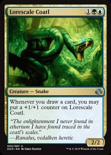 Magic The Gathering Lorescale Coatl Card - Duel Decks: Elspeth vs Kiora | MTG Collectible Trading Card Game for Deck Building & Strategy Battles