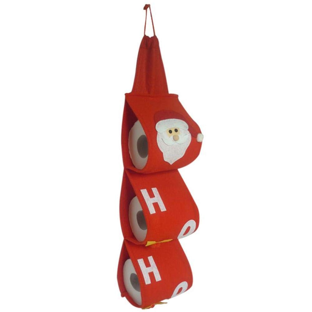 Premium Non-Woven Santa Claus Paper Towel Holder Box - Christmas Themed Tissue Dispenser for Office, Home, Hotel & Car - Perfect for Holiday Decor & Everyday Use