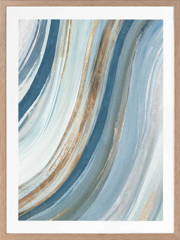 Azure Blue Framed Art Print - Modern Wall Decor for Living Room, Bedroom & Office - Perfect for Home & Office Decoration
