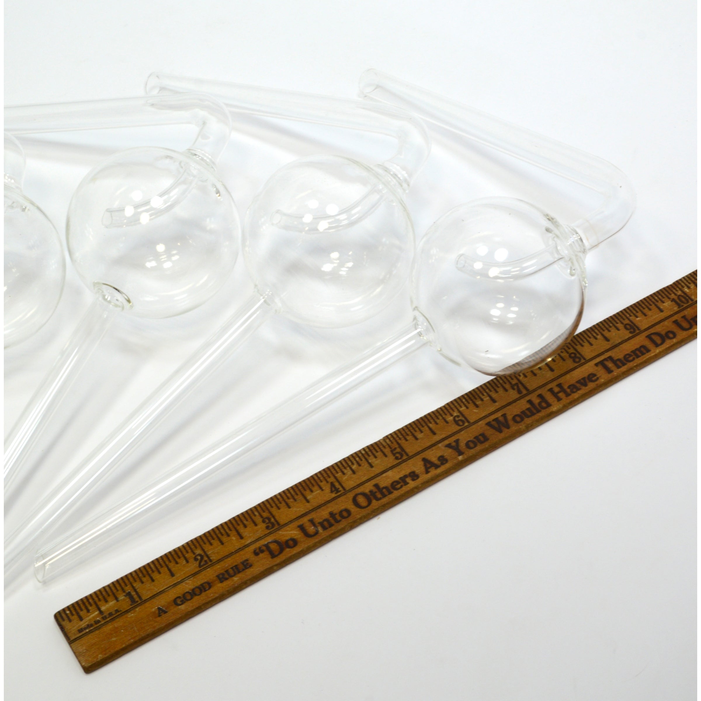Premium Used Glass Lab Equipment - Lot of 5 Kjeldahl Bulb Connectors for Distillation | Perfect for Chemistry Labs & Scientific Research
