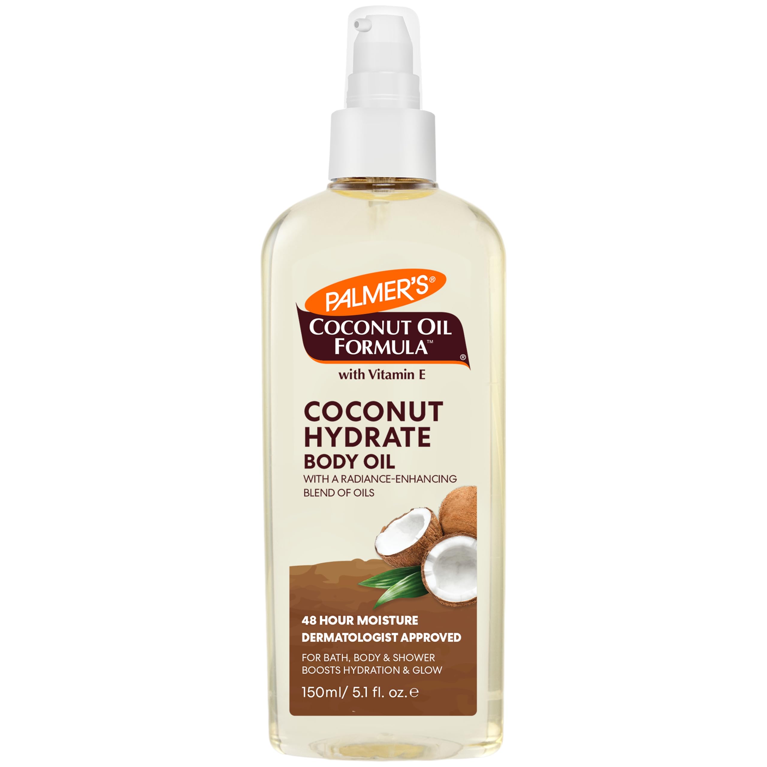 Palmer's Coconut Oil Formula Body Oil with Green Coffee Extract | Hydrating Moisturizer & Bath Oil for Dry Skin | 5.1 oz Spray Bottle | Perfect for Post-Shower Hydration & Spa Day Self-Care