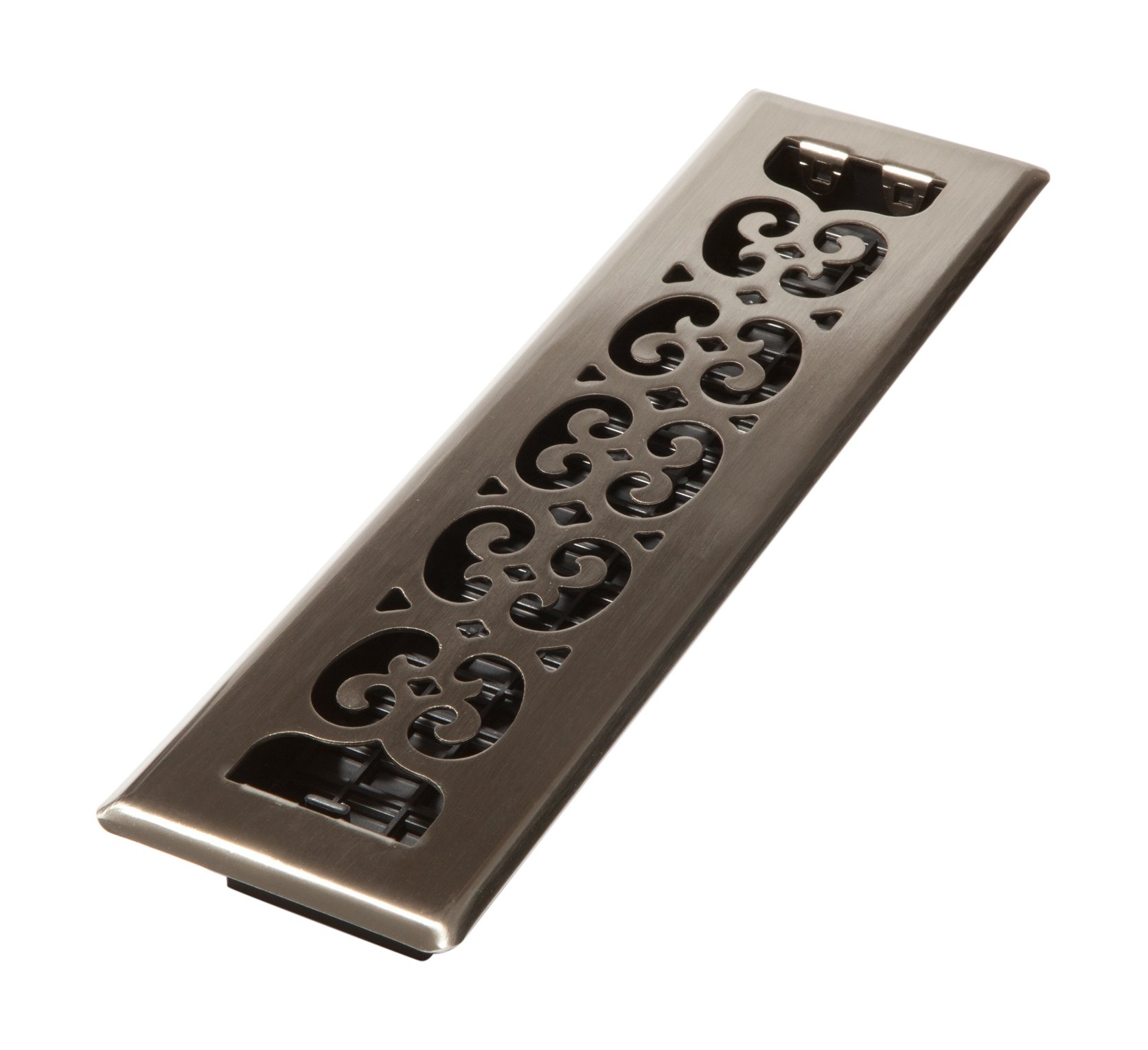 Brushed Nickel 2x12 Floor Register - SPH212-NKL for Home Decor