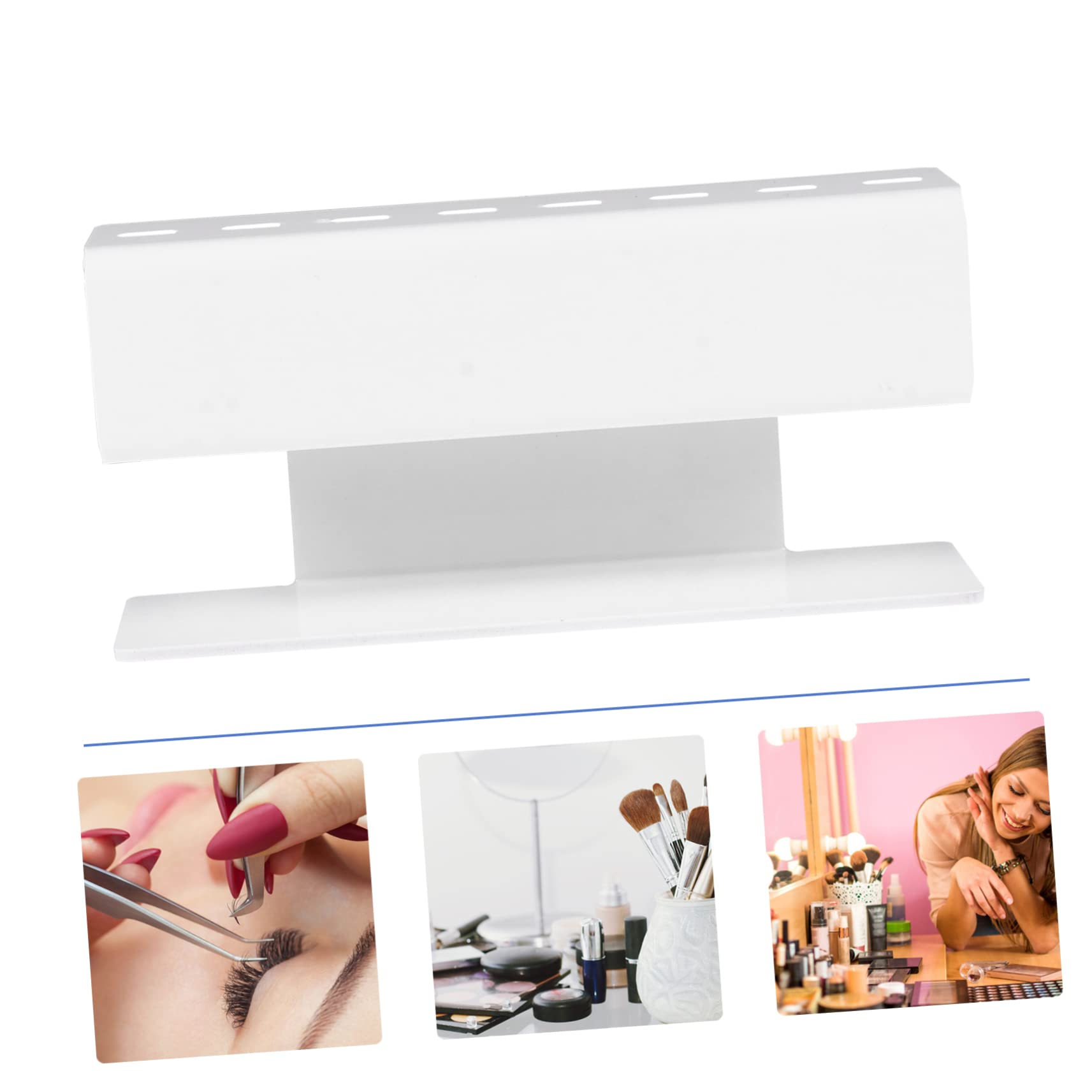 Angoily Eyelash Tweezer Holder & Stand - Acrylic White Lash Extension Tools Kit for Professional & Home Use | Perfect for Eyelash Extensions, Lash Curling & Bonding | Salon, Spa & DIY Beauty Essential