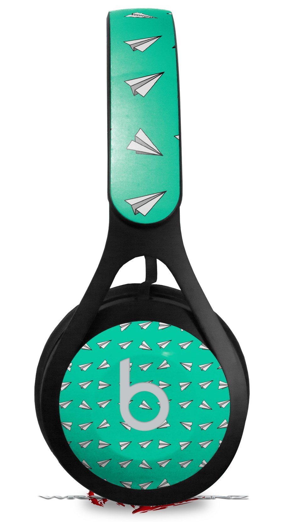 Beats EP Headphone Skin Decal Wrap - Paper Planes Turquoise Design | Protective Vinyl Cover for Beats EP Headphones (Headphones Not Included) | Perfect for Customization, Personalization, and Style Enhancement