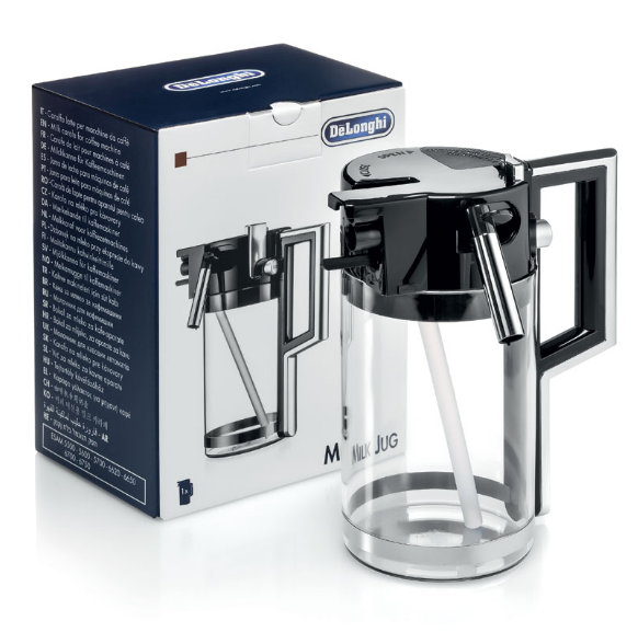 De'Longhi Perfecta ESAM5500 Milk Frother Jug - Stainless Steel Milk Frothing Pitcher for Lattes, Cappuccinos & Hot Chocolate - Ideal for Coffee Shops & Home Baristas