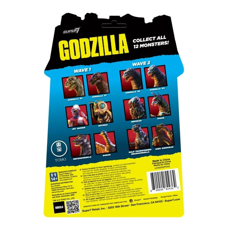 Toho ReAction King Ghidorah Action Figure - Classic Japanese Monster Collectible Toy for Display, Gifts, and Movie Scenes