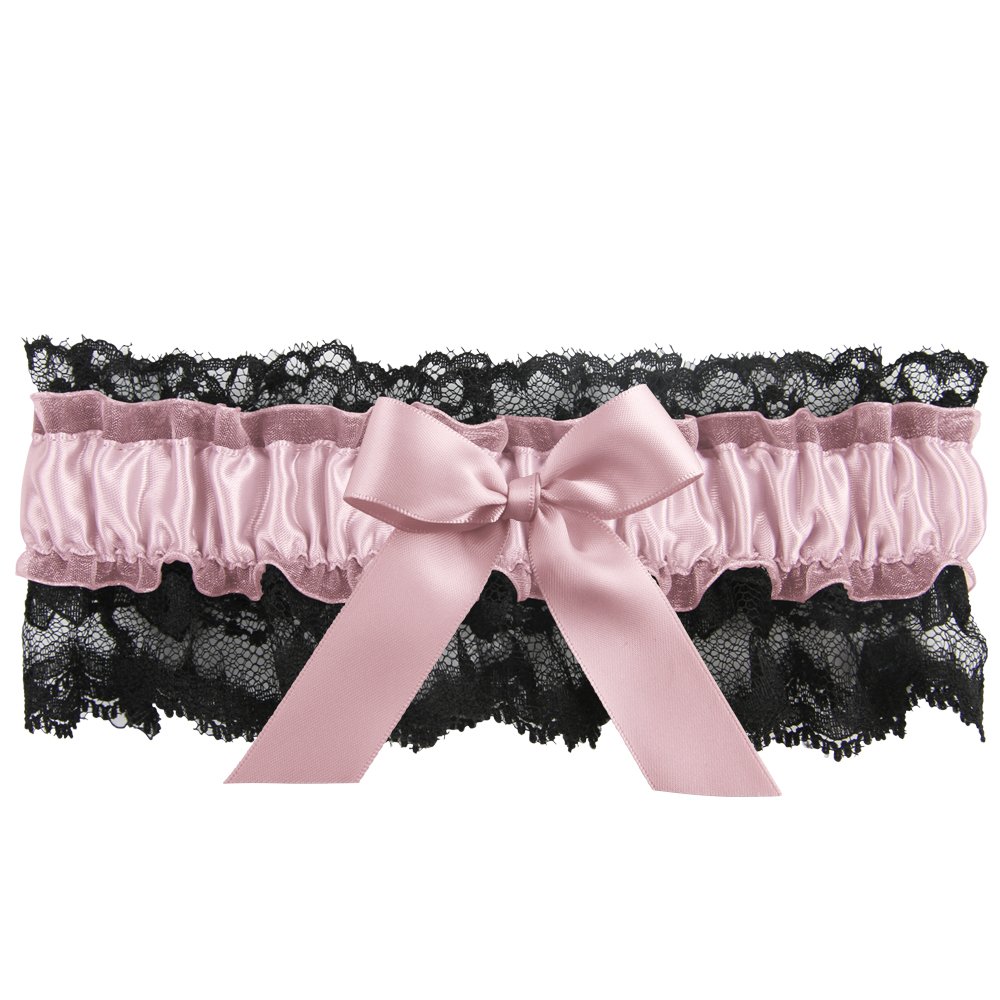 Britney Garter Belt - Sexy Black & Light Pink Lingerie for Women | Perfect for Bridal, Wedding Night & Special Occasions