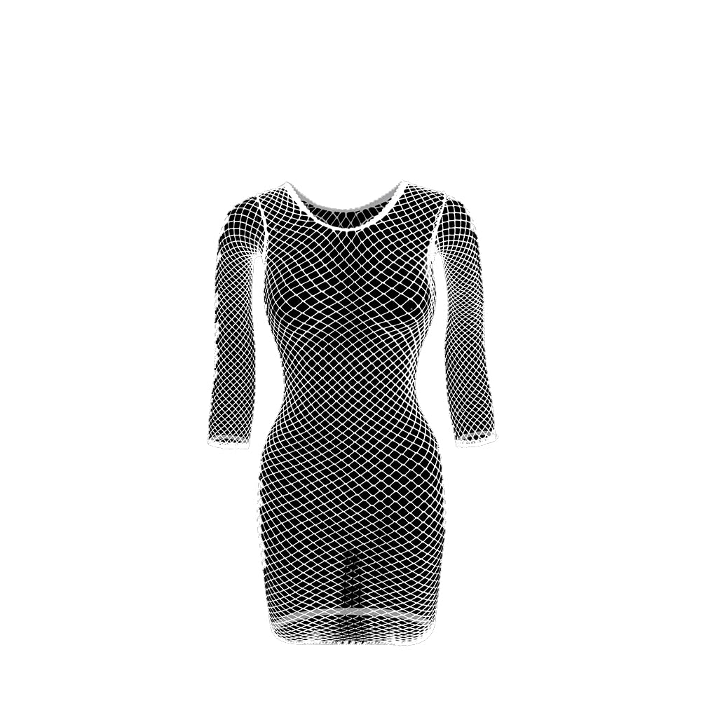 Sexy Women's Trinidad Halter Garter Dress with Attached Stockings - Lingerie Babydoll Bodysuit Chemise Nightwear for Valentine's Day, Honeymoon & Romantic Nights