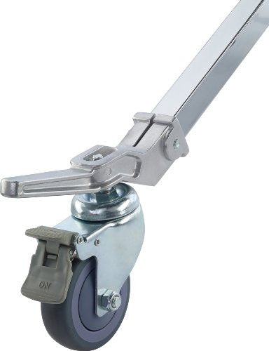 Kupo 100mm Heavy Duty Swivel Caster Wheels with Brake - 30mm Square Adapter Plate - Set of 3 (KS940612) for Studio Equipment, Camera Stands & Mobile Workstations