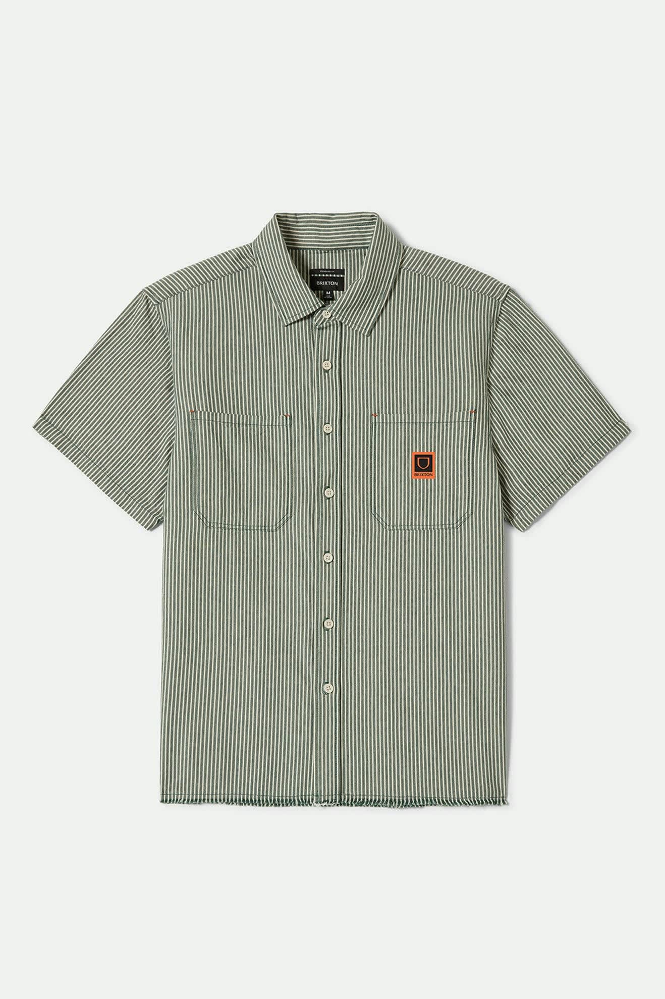 Men's Short Sleeve Button-Down Shirt - Pine Needle & Whitecap Plaid - Casual Office Wear & Summer Outdoor Activities
