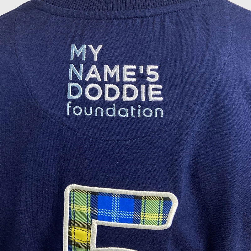 Ellis Rugby Doddie Weir Tartan Cotton T-Shirt - Men's Casual Vintage Style Tee for Rugby Fans and Scottish Heritage Lovers | Perfect for Game Day, Pub Outings, and Casual Wear