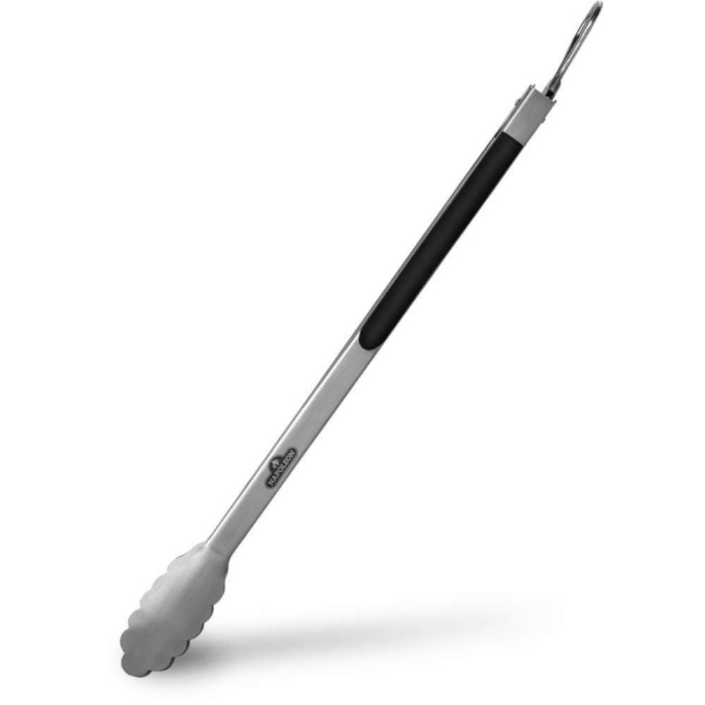 Napoleon 55015 12-Inch Stainless Steel Auto-Locking Kitchen Tongs - Heavy Duty Cooking, Grilling, BBQ, and Serving Utensil for Safe & Easy Food Handling