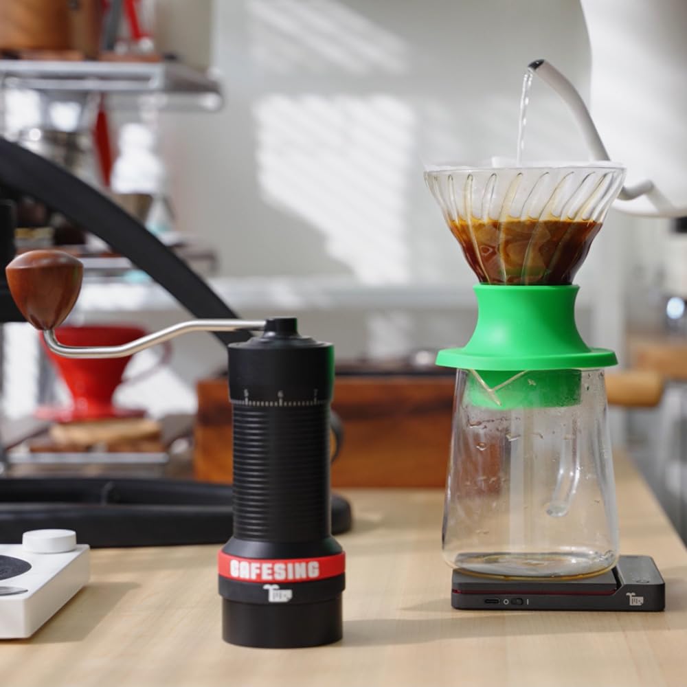 CafeSing ORCA Go Ghost Burr Hand Coffee Grinder - Portable Manual Coffee Bean Grinder for Espresso, French Press & Pour Over - Perfect for Travel, Camping & Home Brewing