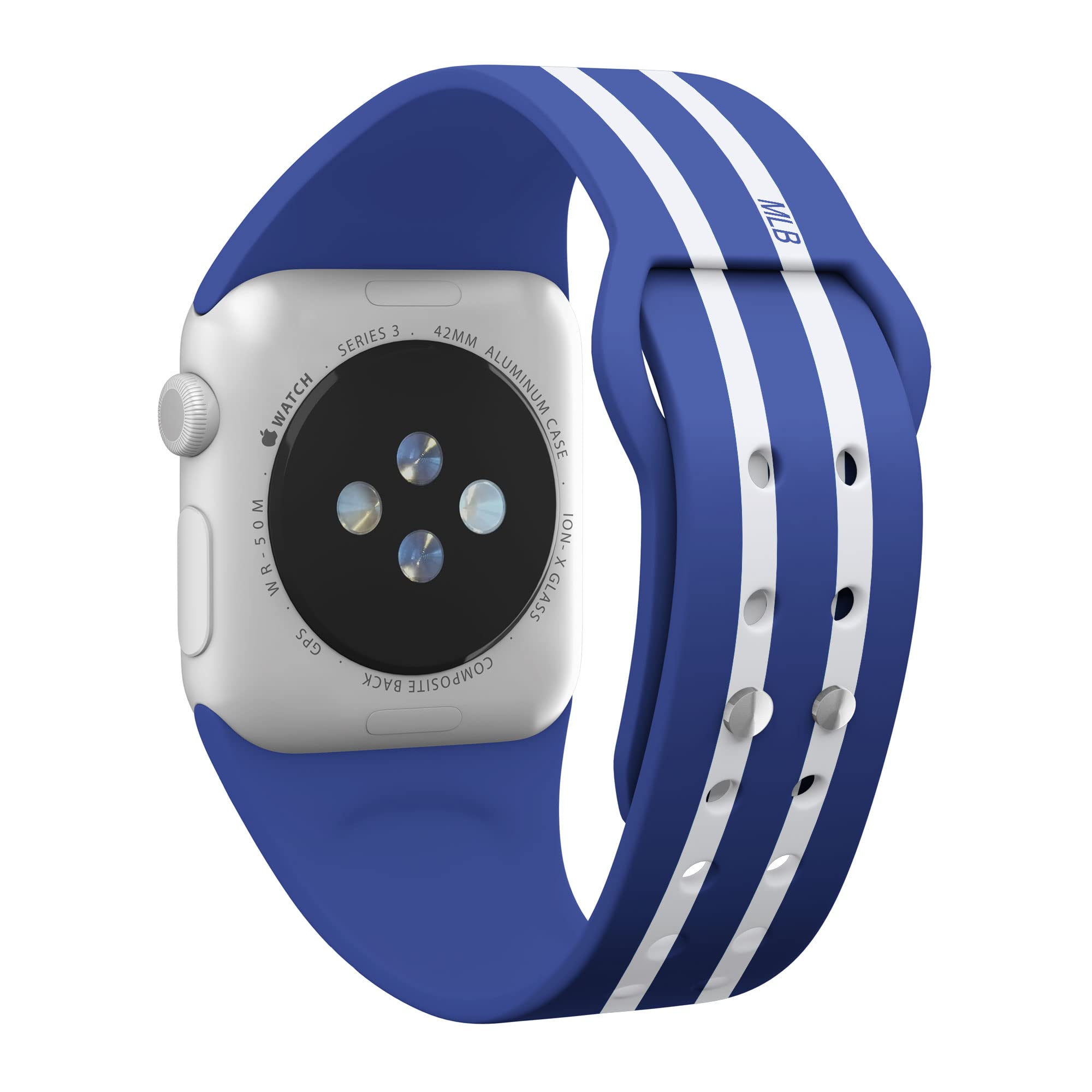 Los Angeles Dodgers HD Watch Band for Apple Watch - Compatible with All Series, Sporty & Stylish Design for Baseball Fans - Perfect for Game Day, Workouts, and Everyday Wear